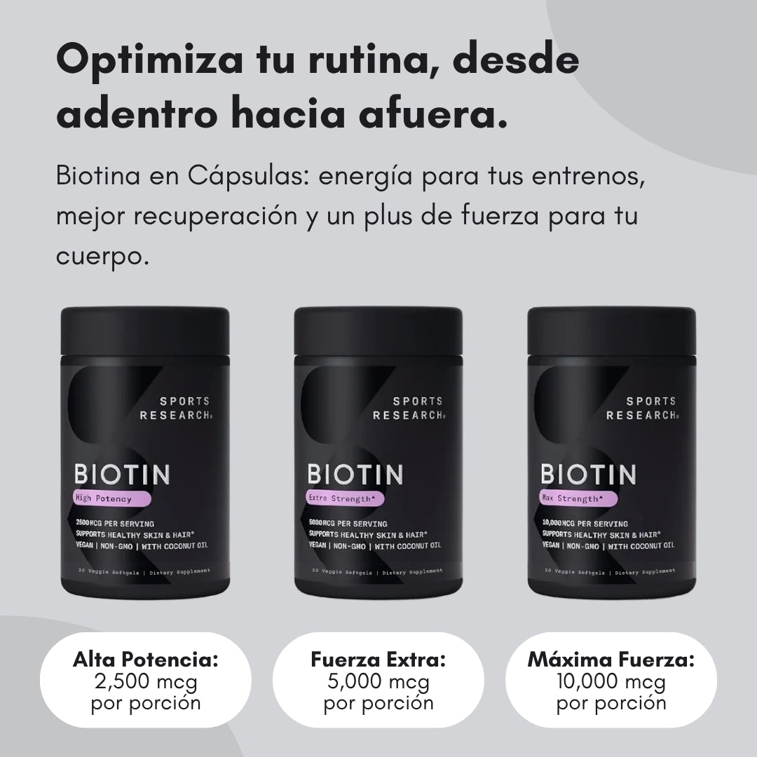 SUPLEMENTO DE BIOTINA SPORTS OCIO RESEARCH (PRODUCTO SIEMPRE EN STOCK)