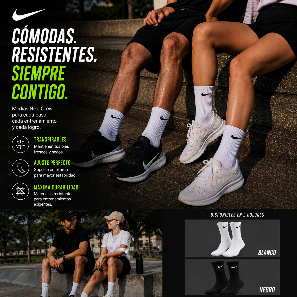 Medias Deportivas Crew – Pack x 6 Pares